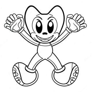 Bendy With Scary Grin Coloring Page 65581-54193