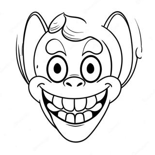 Bendy With Scary Grin Coloring Page 65581-54194