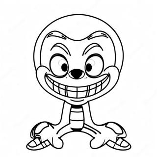 Bendy With Scary Grin Coloring Page 65581-54195