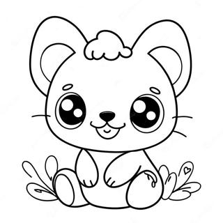 Cute Kawaii Chibi Animal Coloring Page 65591-54198