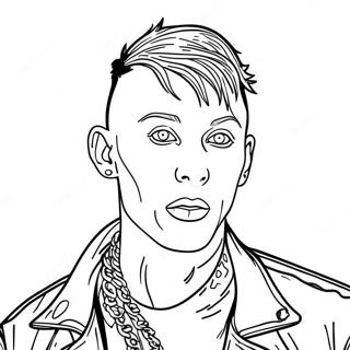 Mgk Coloring Page 65620-54232