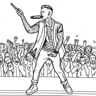 Mgk Performing On Stage Coloring Page 65621-54222