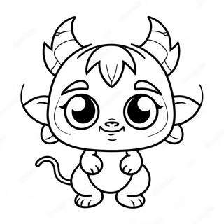 Cute Oni With Big Eyes Coloring Page 65641-54265