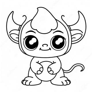 Cute Oni With Big Eyes Coloring Page 65641-54266