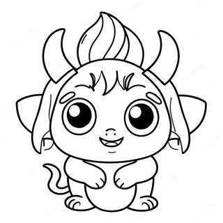 Cute Oni With Big Eyes Coloring Page 65641-54267