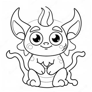 Cute Oni With Big Eyes Coloring Page 65641-54268