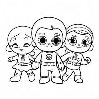 Super Why And Friends Coloring Page 6565-5341