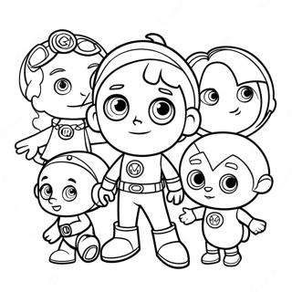 Super Why And Friends Coloring Page 6565-5342