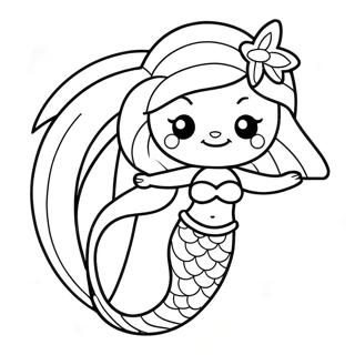 Rainbow Mermaid Coloring Pages