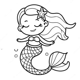 Rainbow Mermaid Coloring Page 65670-54246