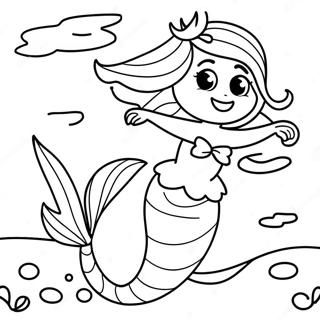 Rainbow Mermaid Coloring Page 65670-54248