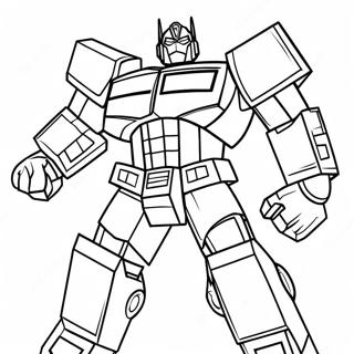 Optimus Prime Action Pose Coloring Page 65701-54279