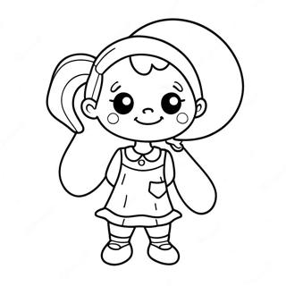 Molly With A Colorful Balloon Coloring Page 65721-57730