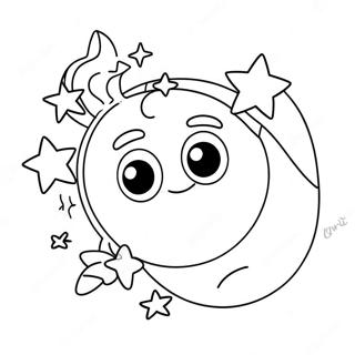 Stars And Moon Coloring Pages