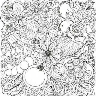 Christmas Zentangle Patterns Coloring Page 65740-54299