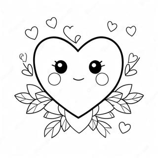 Kawaii Valentines Coloring Pages