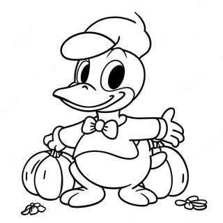 Donald Duck Halloween Coloring Page 65820-54382