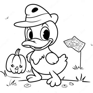 Donald Duck Halloween Coloring Page 65820-54384