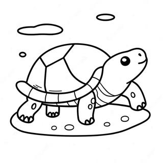 Cute Snapping Turtle Swimming Coloring Page 65831-54377