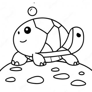 Cute Snapping Turtle Swimming Coloring Page 65831-54379