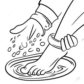 Foot Washing Craft Coloring Pages