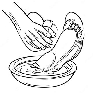 Foot Washing Craft Coloring Page 65860-54395