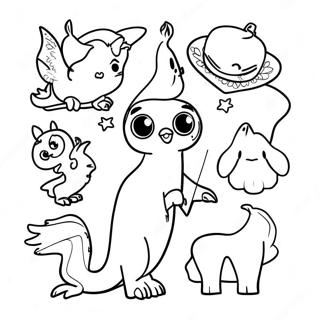 Harry Potter Magical Creatures Coloring Page 65891-54433