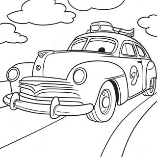 Doc Hudson Racing In Action Coloring Page 65921-54442