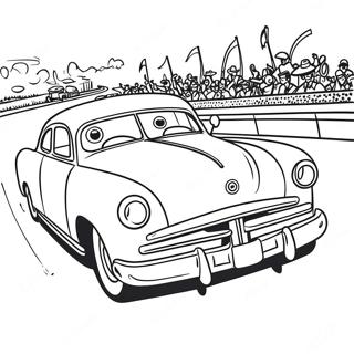 Doc Hudson Racing In Action Coloring Page 65921-54443