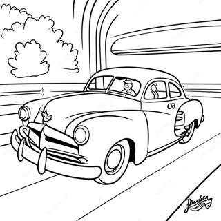 Doc Hudson Racing In Action Coloring Page 65921-54444