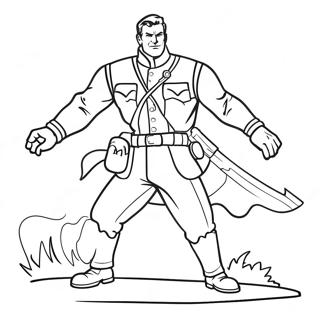 Duke In Action Coloring Page 65931-54478