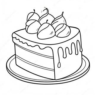 Wayne Thiebaud Cake Slice Coloring Page 65941-54462