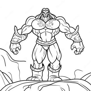 Mighty Dark Titan In Battle Coloring Page 65961-54504