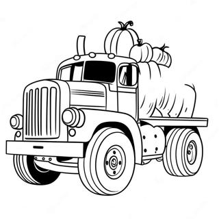 Pumpkin Truck Coloring Pages