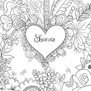 Sweetheart Love Quotes Coloring Page 66001-54519