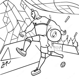 Karim Benzema Scoring A Goal Coloring Page 66011-54522