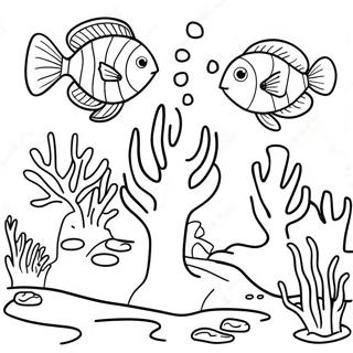 Colorful Coral Reef Coloring Page 66031-54545