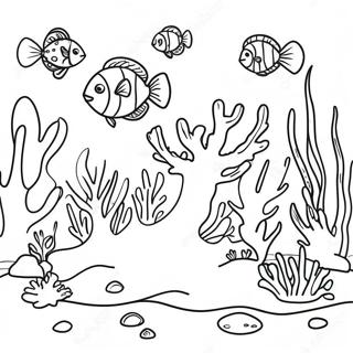 Colorful Coral Reef Coloring Page 66031-54546