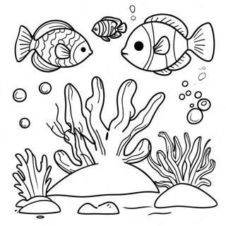 Colorful Coral Reef Coloring Page 66031-54547