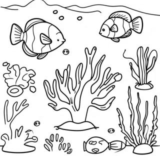 Colorful Coral Reef Coloring Page 66031-54548