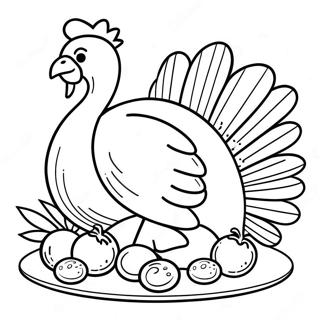 Build Your Own Turkey Coloring Page 66040-54536