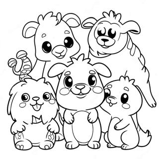 Soft Pajanimals Characters Coloring Page 66051-54570