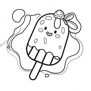 Colorful Popsicle In Summer Coloring Page 6605-5375