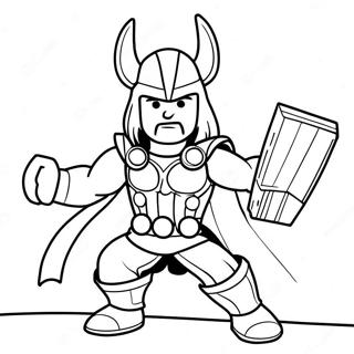 Thor In Epic Battle Coloring Page 66061-54556