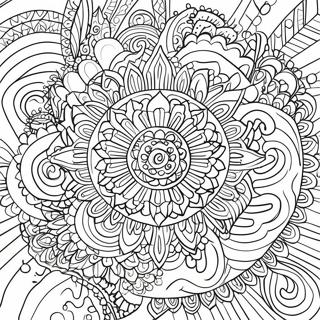 Trippy Chakra Mandala Coloring Page 66070-54562