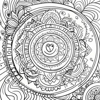 Trippy Chakra Mandala Coloring Page 66070-54564