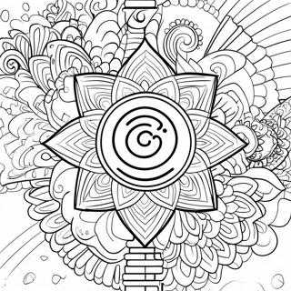 Colorful Chakra Energy Flow Coloring Page 66071-54574