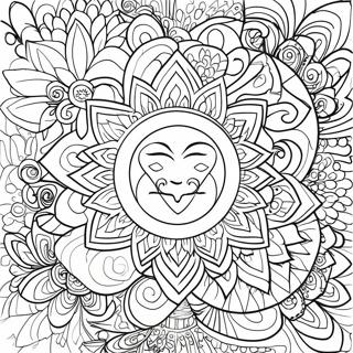 Colorful Chakra Energy Flow Coloring Page 66071-54576