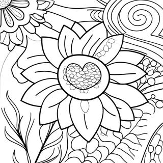 Colorful Flower Seeds Coloring Page 66081-54589