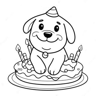 Happy Birthday Puppy Coloring Page 66120-54612